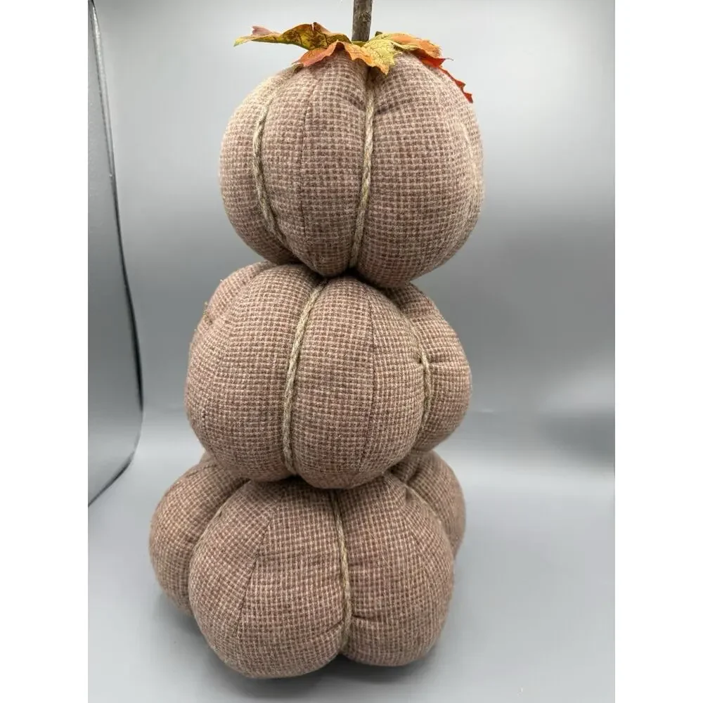 Farmhouse Fall Decor Lot Fabric Pumpkins Wood Pumpkins Sign Thanksgiving Set